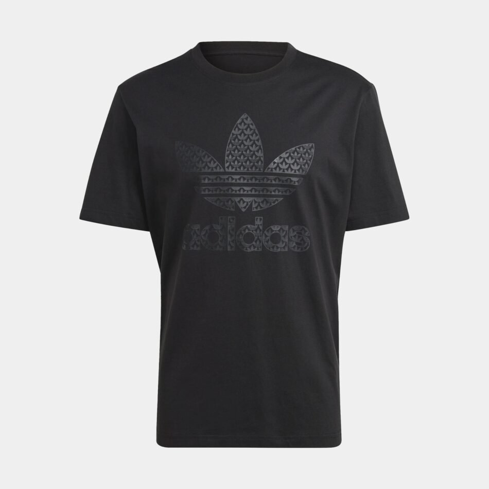 Monogram Mens Short Sleeve Shirt (Black)