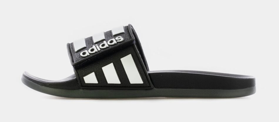 Adilette Comfort Adjustable Slides Mens Sandals (Black) - Image 2