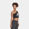 Future Icons Badge Of Sports One Shoulder Tank Womens Top (Black) - Image 2