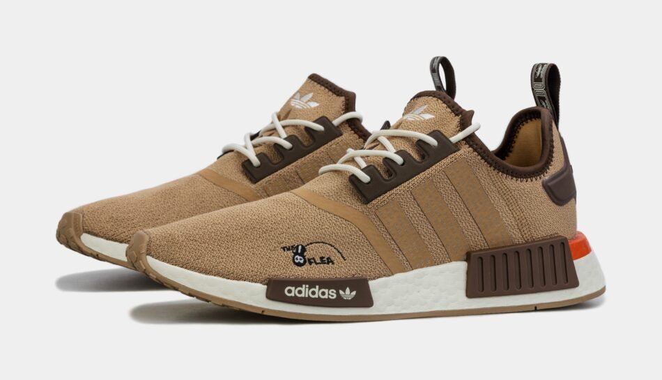 Shoe Palace Exclusive NMD R1 The Flea Mens Lifestyle Shoes (Cardboard/ Dark Brown/ Impact Orange) - Image 4