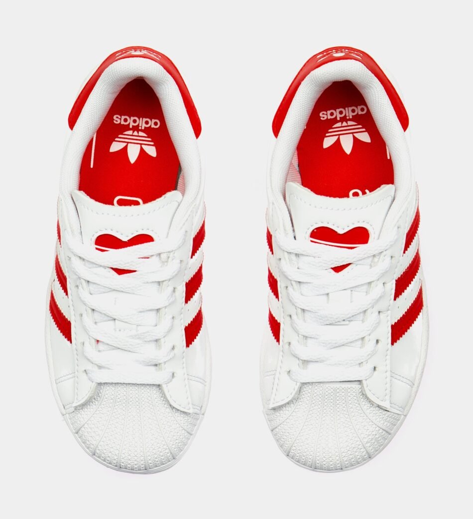 Superstar Preschool Lifestyle Shoe (White/Red) - Image 5