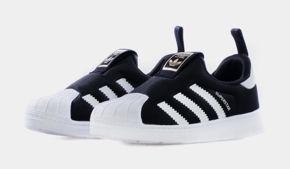 Superstar 360 Infant Toddler Lifestyle Shoes (Black/White) - Image 4