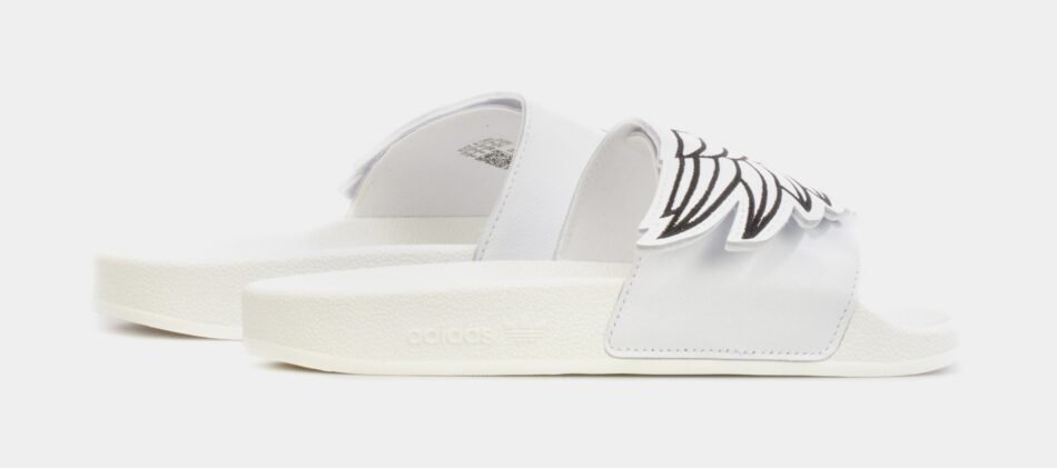 Jeremy Scott Monogram Adilette Wings Slides Mens Sandals (White) - Image 6