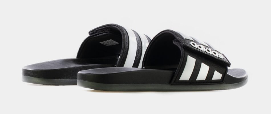 Adilette Comfort Adjustable Slides Mens Sandals (Black) - Image 6