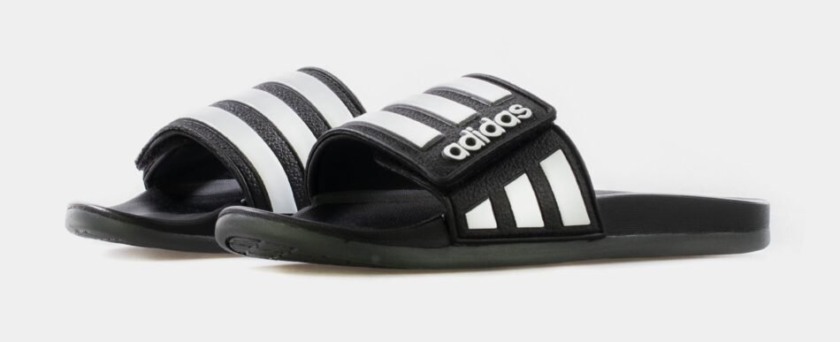 Adilette Comfort Adjustable Slides Mens Sandals (Black) - Image 4