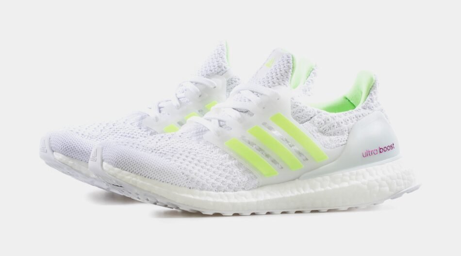 Ultraboost 5 DNA Womens Running Shoe (White/Signal Green) - Image 4