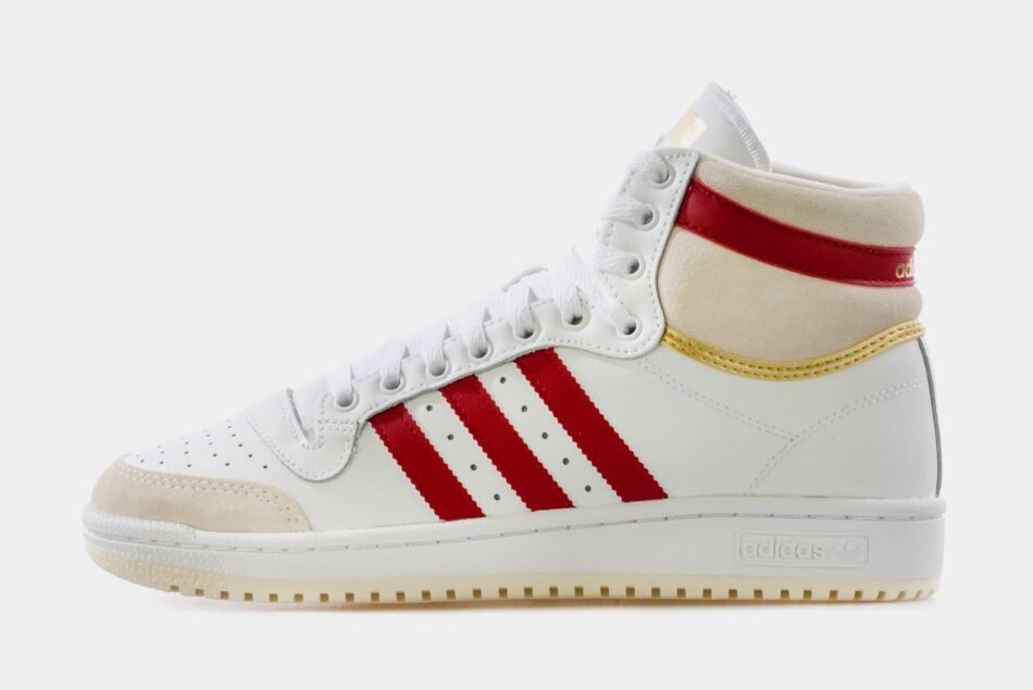 Top Ten Mens Basketball Shoes (Beige/Red) - Image 2