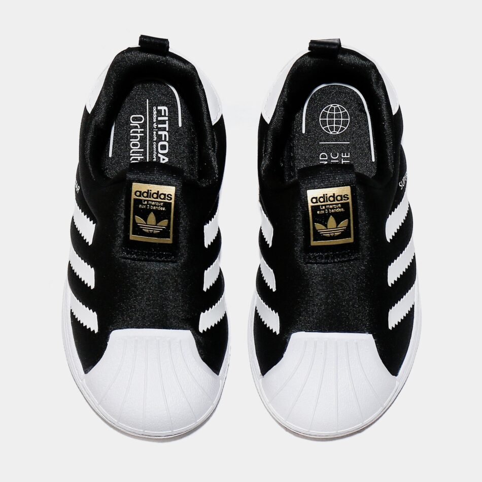 Superstar 360 Infant Toddler Lifestyle Shoes (Black/White) - Image 5
