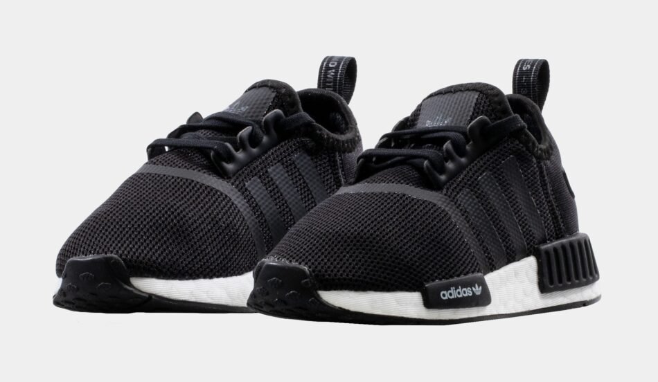 NMD R1 Infant Toddler Running Shoe (Black) - Image 4