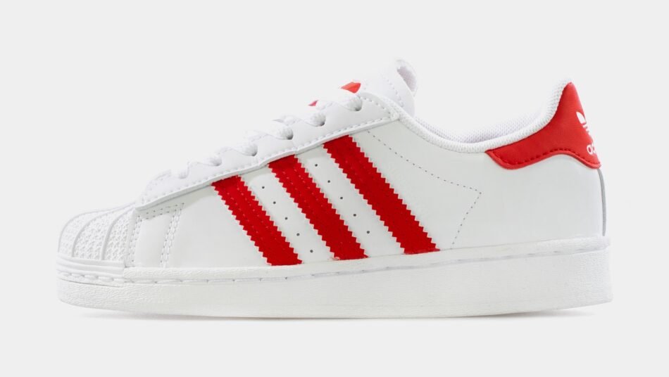 Superstar Preschool Lifestyle Shoe (White/Red) - Image 2