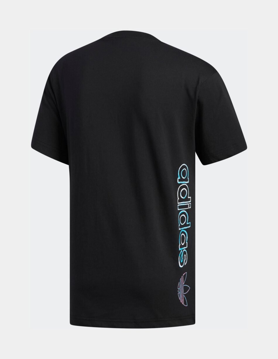 Watercolor Short Sleeve Tee Mens T-Shirt (Black) - Image 3