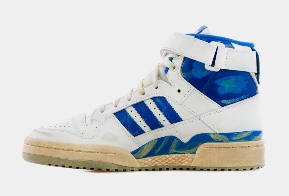 Forum 84 High AEC Mens Lifestyle Shoes (White/Blue) - Image 2