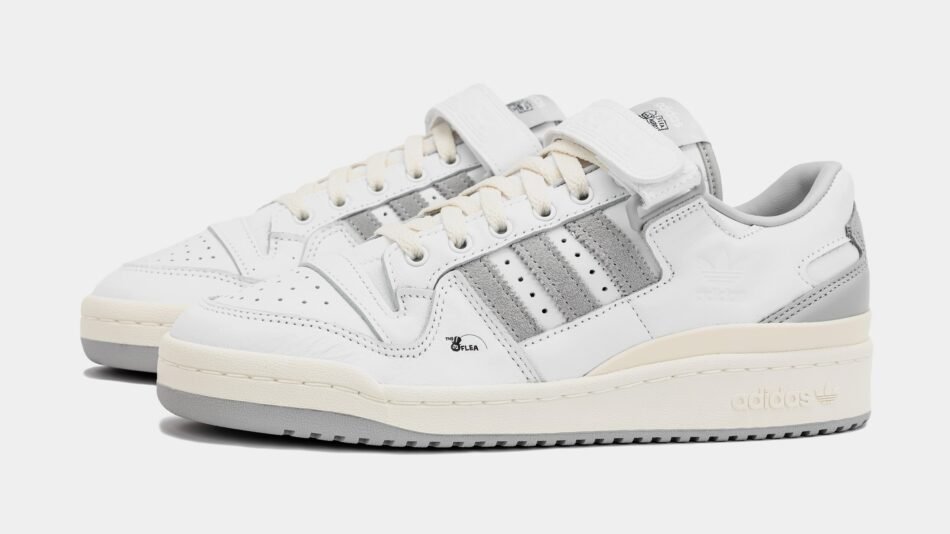 Shoe Palace Exclusive Forum 84 Low The Flea Mens Lifestyle Shoes (White/ Grey Two/ Core Black) - Image 4